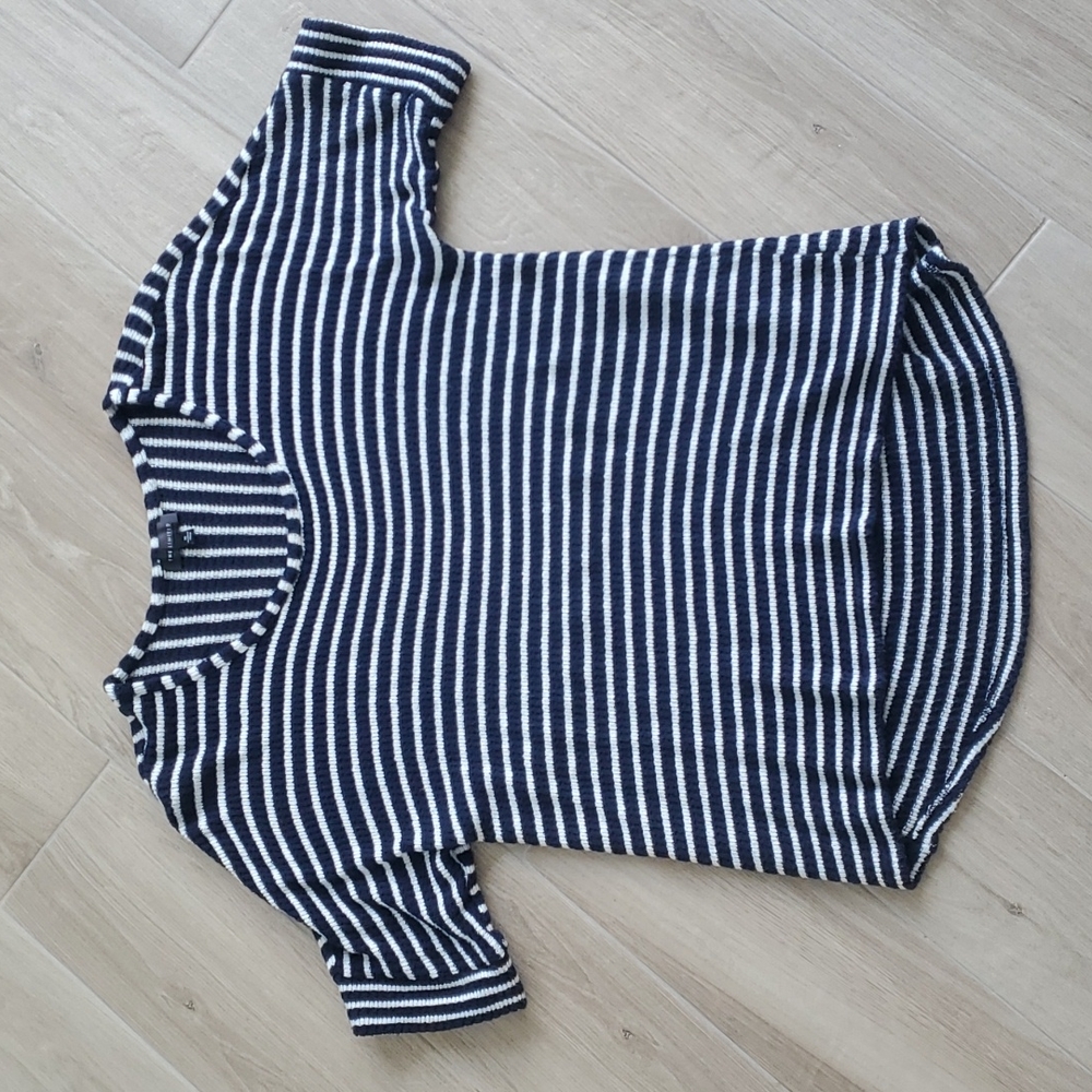 The Limited navy blue and white sweater